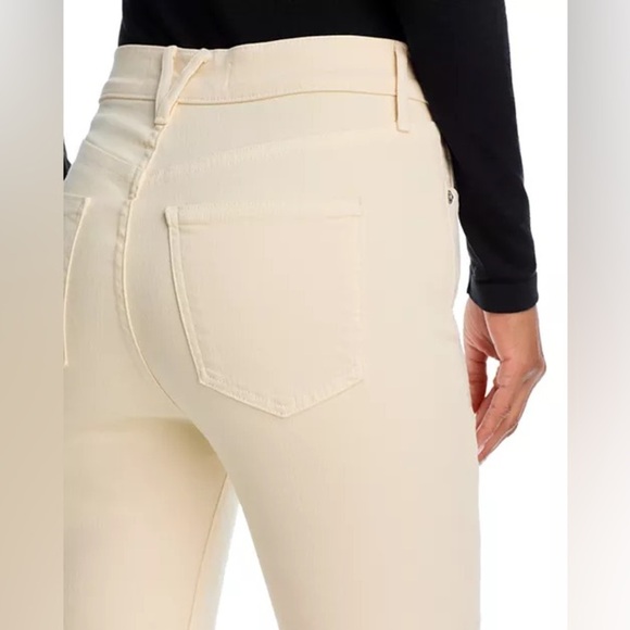 NWT Veronica Beard Carson High Rise Ankle Flare Jeans in Ecru‎ Size 31 - Picture 6 of 11